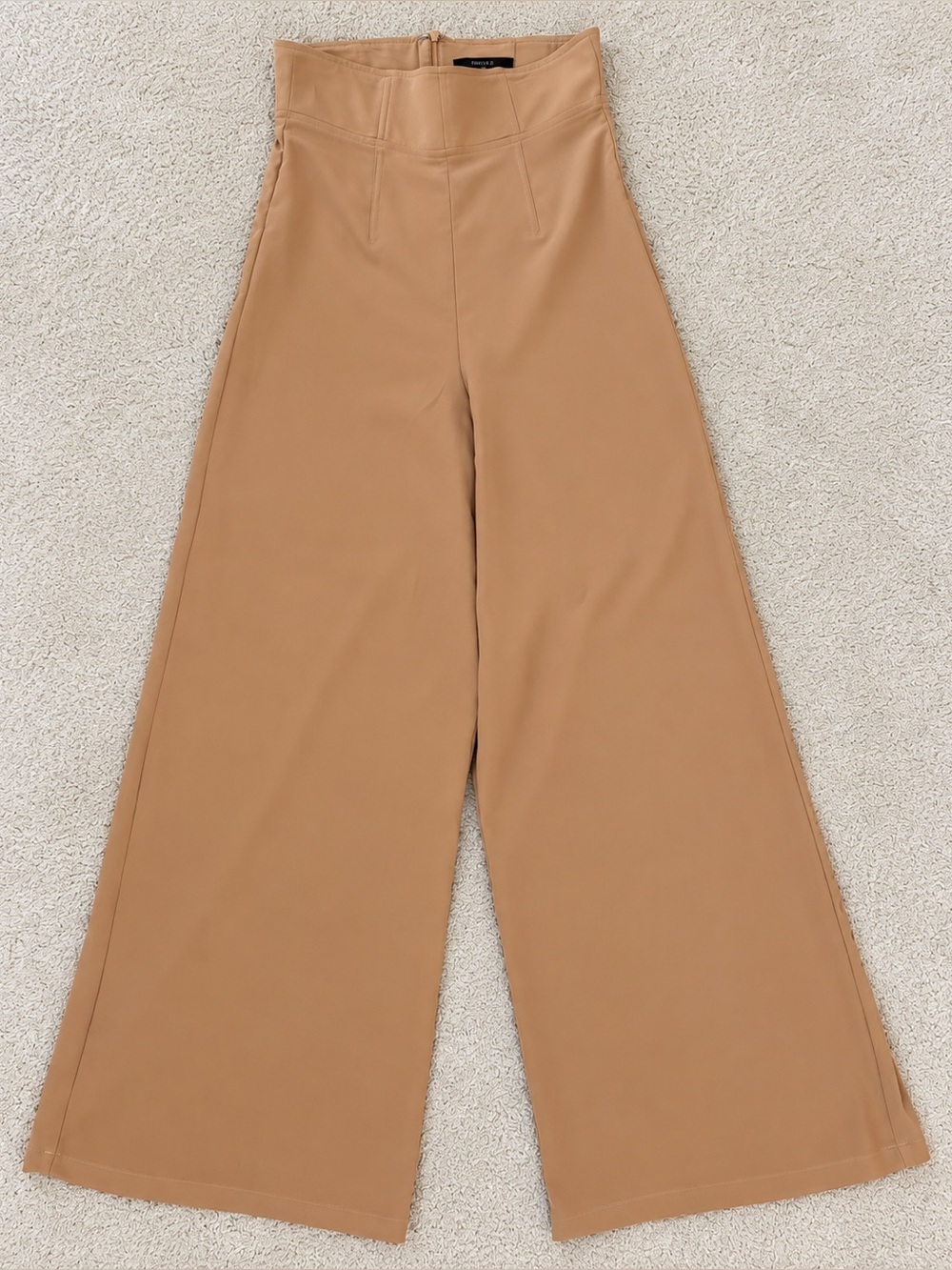 Forever 21 High Waist Wide Leg Pants Camel Brown NWOT Size XS
